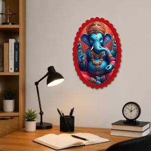 Ganesha Wall Decorative Showpiece 6 X 8 Inch | 4 MM MDF Wooden Glossy Sublimation Print | Back Hook Wall Hanging | Home Temple & Living Room Decor (F57046) Ganesha Wall Decorative Showpiece 6 X 8 Inch | 4 MM MDF Wooden Glossy Sublimation Print | Back Hook Wall Hanging | Home Temple & Living Room Decor (F57046)
