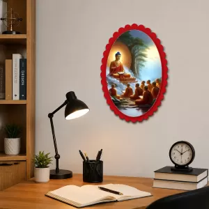 Gautama Buddha Wall Decorative Showpiece 6 X 8 Inch | 4 MM MDF Wooden Glossy Sublimation Print | Back Hook Wall Hanging | Home Temple & Living Room Decor (F57051) Gautama Buddha Wall Decorative Showpiece 6 X 8 Inch | 4 MM MDF Wooden Glossy Sublimation Print | Back Hook Wall Hanging | Home Temple & Living Room Decor (F57051)