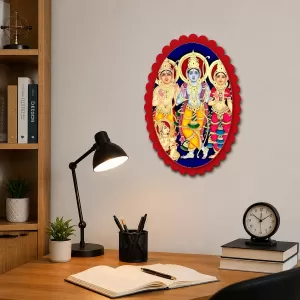 Lord Lord Rama Parivar Wall Decorative Showpiece 6 X 8 Inch | 4 MM MDF Wooden Glossy Sublimation Print | Back Hook Wall Hanging | Home Temple & Living Room Decor (F57076) Lord Lord Rama Parivar Wall Decorative Showpiece 6 X 8 Inch | 4 MM MDF Wooden Glossy Sublimation Print | Back Hook Wall Hanging | Home Temple & Living Room Decor (F57076)