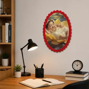 Baby Krishna Wall Decorative Showpiece 6 X 8 Inch | 4 MM MDF Wooden Glossy Sublimation Print | Back Hook Wall Hanging | Home Temple & Living Room Decor (F57147) Baby Krishna Wall Decorative Showpiece 6 X 8 Inch | 4 MM MDF Wooden Glossy Sublimation Print | Back Hook Wall Hanging | Home Temple & Living Room Decor (F57147)