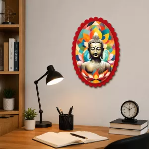 The Buddha Wall Decorative Showpiece 6 X 8 Inch | 4 MM MDF Wooden Glossy Sublimation Print | Back Hook Wall Hanging | Home Temple & Living Room Decor (F57171) The Buddha Wall Decorative Showpiece 6 X 8 Inch | 4 MM MDF Wooden Glossy Sublimation Print | Back Hook Wall Hanging | Home Temple & Living Room Decor (F57171)