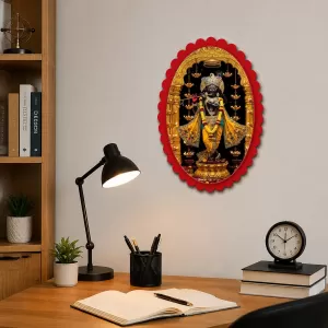 Krishna Wall Decorative Showpiece 6 X 8 Inch | 4 MM MDF Wooden Glossy Sublimation Print | Back Hook Wall Hanging | Home Temple & Living Room Decor (F57181) Krishna Wall Decorative Showpiece 6 X 8 Inch | 4 MM MDF Wooden Glossy Sublimation Print | Back Hook Wall Hanging | Home Temple & Living Room Decor (F57181)