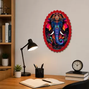 Ganesha Wall Decorative Showpiece 6 X 8 Inch | 4 MM MDF Wooden Glossy Sublimation Print | Back Hook Wall Hanging | Home Temple & Living Room Decor (F57194) Ganesha Wall Decorative Showpiece 6 X 8 Inch | 4 MM MDF Wooden Glossy Sublimation Print | Back Hook Wall Hanging | Home Temple & Living Room Decor (F57194)