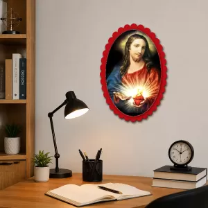 Jesus Christ Wall Decorative Showpiece 6 X 8 Inch | 4 MM MDF Wooden Glossy Sublimation Print | Back Hook Wall Hanging | Home Temple & Living Room Decor (F57205) Jesus Christ Wall Decorative Showpiece 6 X 8 Inch | 4 MM MDF Wooden Glossy Sublimation Print | Back Hook Wall Hanging | Home Temple & Living Room Decor (F57205)