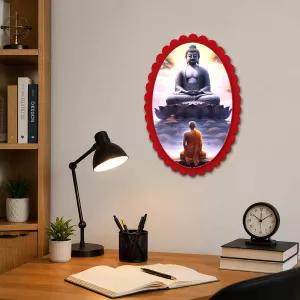 Gautama Buddha Wall Decorative Showpiece 6 X 8 Inch | 4 MM MDF Wooden Glossy Sublimation Print | Back Hook Wall Hanging | Home Temple & Living Room Decor (F57208) Gautama Buddha Wall Decorative Showpiece 6 X 8 Inch | 4 MM MDF Wooden Glossy Sublimation Print | Back Hook Wall Hanging | Home Temple & Living Room Decor (F57208)