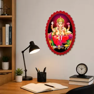 Ganesha Wall Decorative Showpiece 6 X 8 Inch | 4 MM MDF Wooden Glossy Sublimation Print | Back Hook Wall Hanging | Home Temple & Living Room Decor (F57210) Ganesha Wall Decorative Showpiece 6 X 8 Inch | 4 MM MDF Wooden Glossy Sublimation Print | Back Hook Wall Hanging | Home Temple & Living Room Decor (F57210)
