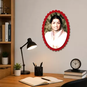 Lata Mangeshkar Wall Decorative Showpiece 6 X 8 Inch | 4 MM MDF Wooden Glossy Sublimation Print | Back Hook Wall Hanging | Home Temple & Living Room Decor (F57220) Lata Mangeshkar Wall Decorative Showpiece 6 X 8 Inch | 4 MM MDF Wooden Glossy Sublimation Print | Back Hook Wall Hanging | Home Temple & Living Room Decor (F57220)