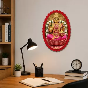 Lakshmi Wall Decorative Showpiece 6 X 8 Inch | 4 MM MDF Wooden Glossy Sublimation Print | Back Hook Wall Hanging | Home Temple & Living Room Decor (F57227) Lakshmi Wall Decorative Showpiece 6 X 8 Inch | 4 MM MDF Wooden Glossy Sublimation Print | Back Hook Wall Hanging | Home Temple & Living Room Decor (F57227)