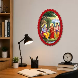 Shree Krishna Wall Decorative Showpiece 6 X 8 Inch | 4 MM MDF Wooden Glossy Sublimation Print | Back Hook Wall Hanging | Home Temple & Living Room Decor (F57237) Shree Krishna Wall Decorative Showpiece 6 X 8 Inch | 4 MM MDF Wooden Glossy Sublimation Print | Back Hook Wall Hanging | Home Temple & Living Room Decor (F57237)