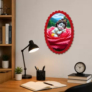 Lord Shree Krishna Wall Decorative Showpiece 6 X 8 Inch | 4 MM MDF Wooden Glossy Sublimation Print | Back Hook Wall Hanging | Home Temple & Living Room Decor (F57238) Lord Shree Krishna Wall Decorative Showpiece 6 X 8 Inch | 4 MM MDF Wooden Glossy Sublimation Print | Back Hook Wall Hanging | Home Temple & Living Room Decor (F57238)