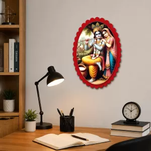 Shree Krishna Wall Decorative Showpiece 6 X 8 Inch | 4 MM MDF Wooden Glossy Sublimation Print | Back Hook Wall Hanging | Home Temple & Living Room Decor (F57248) Shree Krishna Wall Decorative Showpiece 6 X 8 Inch | 4 MM MDF Wooden Glossy Sublimation Print | Back Hook Wall Hanging | Home Temple & Living Room Decor (F57248)