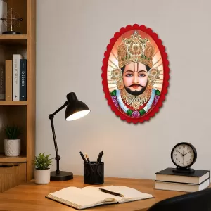 Khatu Shyam Wall Decorative Showpiece 6 X 8 Inch | 4 MM MDF Wooden Glossy Sublimation Print | Back Hook Wall Hanging | Home Temple & Living Room Decor (F57253) Khatu Shyam Wall Decorative Showpiece 6 X 8 Inch | 4 MM MDF Wooden Glossy Sublimation Print | Back Hook Wall Hanging | Home Temple & Living Room Decor (F57253)