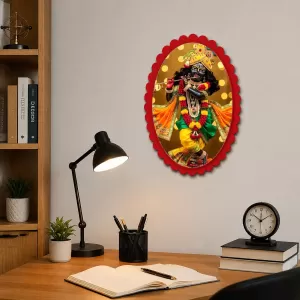 Shree Krishna Wall Decorative Showpiece 6 X 8 Inch | 4 MM MDF Wooden Glossy Sublimation Print | Back Hook Wall Hanging | Home Temple & Living Room Decor (F57268) Shree Krishna Wall Decorative Showpiece 6 X 8 Inch | 4 MM MDF Wooden Glossy Sublimation Print | Back Hook Wall Hanging | Home Temple & Living Room Decor (F57268)