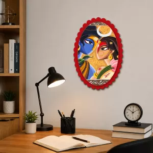 Radha Krishna Wall Decorative Showpiece 6 X 8 Inch | 4 MM MDF Wooden Glossy Sublimation Print | Back Hook Wall Hanging | Home Temple & Living Room Decor (F57269) Radha Krishna Wall Decorative Showpiece 6 X 8 Inch | 4 MM MDF Wooden Glossy Sublimation Print | Back Hook Wall Hanging | Home Temple & Living Room Decor (F57269)