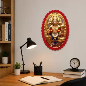 Hanuman Wall Decorative Showpiece 6 X 8 Inch | 4 MM MDF Wooden Glossy Sublimation Print | Back Hook Wall Hanging | Home Temple & Living Room Decor (F57275) Hanuman Wall Decorative Showpiece 6 X 8 Inch | 4 MM MDF Wooden Glossy Sublimation Print | Back Hook Wall Hanging | Home Temple & Living Room Decor (F57275)