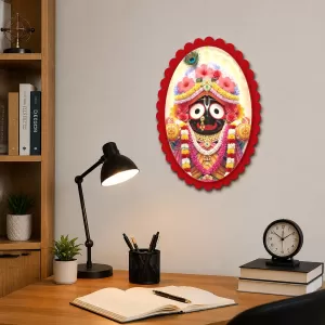 Lord Jagannatha Wall Decorative Showpiece 6 X 8 Inch | 4 MM MDF Wooden Glossy Sublimation Print | Back Hook Wall Hanging | Home Temple & Living Room Decor (F57286) Lord Jagannatha Wall Decorative Showpiece 6 X 8 Inch | 4 MM MDF Wooden Glossy Sublimation Print | Back Hook Wall Hanging | Home Temple & Living Room Decor (F57286)