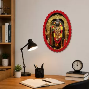 Shiva Wall Decorative Showpiece 6 X 8 Inch | 4 MM MDF Wooden Glossy Sublimation Print | Back Hook Wall Hanging | Home Temple & Living Room Decor (F57294)
