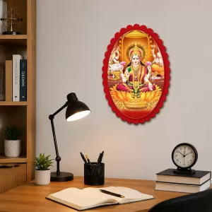 Lakshmi Wall Decorative Showpiece 6 X 8 Inch | 4 MM MDF Wooden Glossy Sublimation Print | Back Hook Wall Hanging | Home Temple & Living Room Decor (F57295) Lakshmi Wall Decorative Showpiece 6 X 8 Inch | 4 MM MDF Wooden Glossy Sublimation Print | Back Hook Wall Hanging | Home Temple & Living Room Decor (F57295)