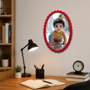 Krishna Wall Decorative Showpiece 6 X 8 Inch | 4 MM MDF Wooden Glossy Sublimation Print | Back Hook Wall Hanging | Home Temple & Living Room Decor (F57296) Krishna Wall Decorative Showpiece 6 X 8 Inch | 4 MM MDF Wooden Glossy Sublimation Print | Back Hook Wall Hanging | Home Temple & Living Room Decor (F57296)