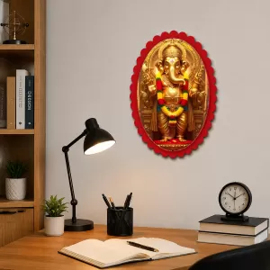 Lord Ganesha Wall Decorative Showpiece 6 X 8 Inch | 4 MM MDF Wooden Glossy Sublimation Print | Back Hook Wall Hanging | Home Temple & Living Room Decor (F57301) Lord Ganesha Wall Decorative Showpiece 6 X 8 Inch | 4 MM MDF Wooden Glossy Sublimation Print | Back Hook Wall Hanging | Home Temple & Living Room Decor (F57301)
