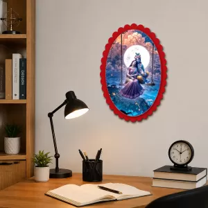 Radha Krishna Wall Decorative Showpiece 6 X 8 Inch | 4 MM MDF Wooden Glossy Sublimation Print | Back Hook Wall Hanging | Home Temple & Living Room Decor (F57305) Radha Krishna Wall Decorative Showpiece 6 X 8 Inch | 4 MM MDF Wooden Glossy Sublimation Print | Back Hook Wall Hanging | Home Temple & Living Room Decor (F57305)