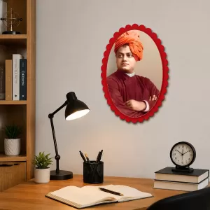 Swami Vivekananda Wall Decorative Showpiece 6 X 8 Inch | 4 MM MDF Wooden Glossy Sublimation Print | Back Hook Wall Hanging | Home Temple & Living Room Decor (F57307) Swami Vivekananda Wall Decorative Showpiece 6 X 8 Inch | 4 MM MDF Wooden Glossy Sublimation Print | Back Hook Wall Hanging | Home Temple & Living Room Decor (F57307)