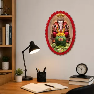 Ganesha Wall Decorative Showpiece 6 X 8 Inch | 4 MM MDF Wooden Glossy Sublimation Print | Back Hook Wall Hanging | Home Temple & Living Room Decor (F57314) Ganesha Wall Decorative Showpiece 6 X 8 Inch | 4 MM MDF Wooden Glossy Sublimation Print | Back Hook Wall Hanging | Home Temple & Living Room Decor (F57314)