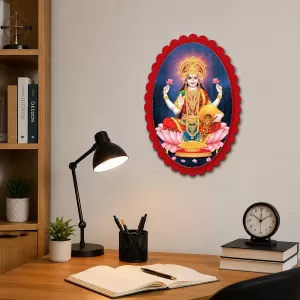 Lakshmi Wall Decorative Showpiece 6 X 8 Inch | 4 MM MDF Wooden Glossy Sublimation Print | Back Hook Wall Hanging | Home Temple & Living Room Decor (F57336) Lakshmi Wall Decorative Showpiece 6 X 8 Inch | 4 MM MDF Wooden Glossy Sublimation Print | Back Hook Wall Hanging | Home Temple & Living Room Decor (F57336)
