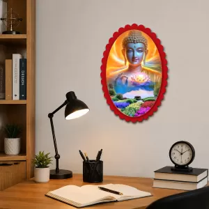 Gautama Buddha Wall Decorative Showpiece 6 X 8 Inch | 4 MM MDF Wooden Glossy Sublimation Print | Back Hook Wall Hanging | Home Temple & Living Room Decor (F57338) Gautama Buddha Wall Decorative Showpiece 6 X 8 Inch | 4 MM MDF Wooden Glossy Sublimation Print | Back Hook Wall Hanging | Home Temple & Living Room Decor (F57338)