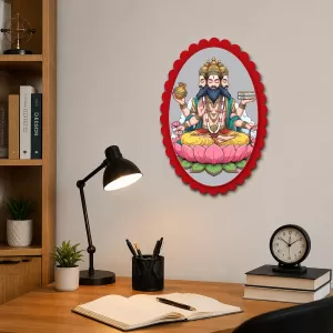 Brahma Wall Decorative Showpiece 6 X 8 Inch | 4 MM MDF Wooden Glossy Sublimation Print | Back Hook Wall Hanging | Home Temple & Living Room Decor (F57367) Brahma Wall Decorative Showpiece 6 X 8 Inch | 4 MM MDF Wooden Glossy Sublimation Print | Back Hook Wall Hanging | Home Temple & Living Room Decor (F57367)