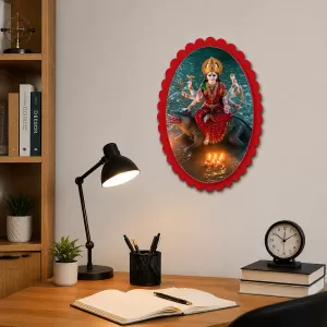 Durga Wall Decorative Showpiece 6 X 8 Inch | 4 MM MDF Wooden Glossy Sublimation Print | Back Hook Wall Hanging | Home Temple & Living Room Decor (F57388) Durga Wall Decorative Showpiece 6 X 8 Inch | 4 MM MDF Wooden Glossy Sublimation Print | Back Hook Wall Hanging | Home Temple & Living Room Decor (F57388)