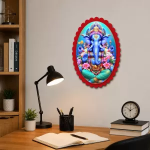 Ganesha Wall Decorative Showpiece 6 X 8 Inch | 4 MM MDF Wooden Glossy Sublimation Print | Back Hook Wall Hanging | Home Temple & Living Room Decor (F57401) Ganesha Wall Decorative Showpiece 6 X 8 Inch | 4 MM MDF Wooden Glossy Sublimation Print | Back Hook Wall Hanging | Home Temple & Living Room Decor (F57401)