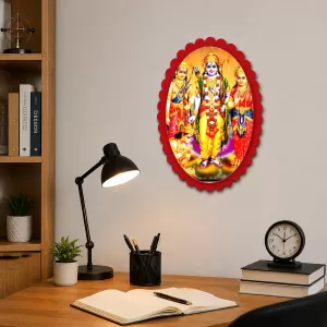 Lord Ram Darbar Wall Decorative Showpiece 6 X 8 Inch | 4 MM MDF Wooden Glossy Sublimation Print | Back Hook Wall Hanging | Home Temple & Living Room Decor (F57405) Lord Ram Darbar Wall Decorative Showpiece 6 X 8 Inch | 4 MM MDF Wooden Glossy Sublimation Print | Back Hook Wall Hanging | Home Temple & Living Room Decor (F57405)