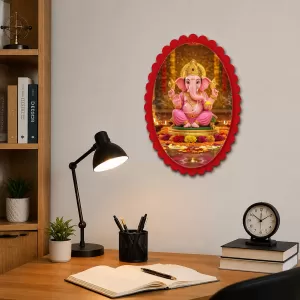 Ganesha Wall Decorative Showpiece 6 X 8 Inch | 4 MM MDF Wooden Glossy Sublimation Print | Back Hook Wall Hanging | Home Temple & Living Room Decor (F57426) Ganesha Wall Decorative Showpiece 6 X 8 Inch | 4 MM MDF Wooden Glossy Sublimation Print | Back Hook Wall Hanging | Home Temple & Living Room Decor (F57426)