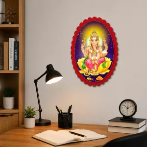 Lord Ganesha Wall Decorative Showpiece 6 X 8 Inch | 4 MM MDF Wooden Glossy Sublimation Print | Back Hook Wall Hanging | Home Temple & Living Room Decor (F57431) Lord Ganesha Wall Decorative Showpiece 6 X 8 Inch | 4 MM MDF Wooden Glossy Sublimation Print | Back Hook Wall Hanging | Home Temple & Living Room Decor (F57431)