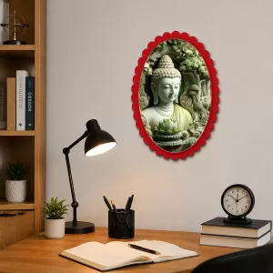 Gautama Buddha Wall Decorative Showpiece 6 X 8 Inch | 4 MM MDF Wooden Glossy Sublimation Print | Back Hook Wall Hanging | Home Temple & Living Room Decor (F57438) Gautama Buddha Wall Decorative Showpiece 6 X 8 Inch | 4 MM MDF Wooden Glossy Sublimation Print | Back Hook Wall Hanging | Home Temple & Living Room Decor (F57438)