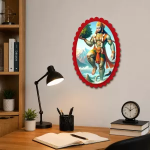Hanuman Wall Decorative Showpiece 6 X 8 Inch | 4 MM MDF Wooden Glossy Sublimation Print | Back Hook Wall Hanging | Home Temple & Living Room Decor (F57444) Hanuman Wall Decorative Showpiece 6 X 8 Inch | 4 MM MDF Wooden Glossy Sublimation Print | Back Hook Wall Hanging | Home Temple & Living Room Decor (F57444)