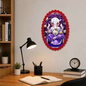 Lord Ganesha Wall Decorative Showpiece 6 X 8 Inch | 4 MM MDF Wooden Glossy Sublimation Print | Back Hook Wall Hanging | Home Temple & Living Room Decor (F57449) Lord Ganesha Wall Decorative Showpiece 6 X 8 Inch | 4 MM MDF Wooden Glossy Sublimation Print | Back Hook Wall Hanging | Home Temple & Living Room Decor (F57449)