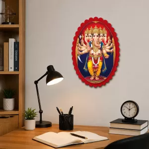 Ganesha Wall Decorative Showpiece 6 X 8 Inch | 4 MM MDF Wooden Glossy Sublimation Print | Back Hook Wall Hanging | Home Temple & Living Room Decor (F57462) Ganesha Wall Decorative Showpiece 6 X 8 Inch | 4 MM MDF Wooden Glossy Sublimation Print | Back Hook Wall Hanging | Home Temple & Living Room Decor (F57462)