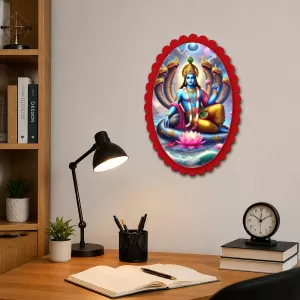 Lord Ganesha Wall Decorative Showpiece 6 X 8 Inch | 4 MM MDF Wooden Glossy Sublimation Print | Back Hook Wall Hanging | Home Temple & Living Room Decor (F57474) Lord Ganesha Wall Decorative Showpiece 6 X 8 Inch | 4 MM MDF Wooden Glossy Sublimation Print | Back Hook Wall Hanging | Home Temple & Living Room Decor (F57474)