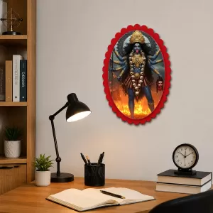 Goddess Kali Wall Decorative Showpiece 6 X 8 Inch | 4 MM MDF Wooden Glossy Sublimation Print | Back Hook Wall Hanging | Home Temple & Living Room Decor (F57483) Goddess Kali Wall Decorative Showpiece 6 X 8 Inch | 4 MM MDF Wooden Glossy Sublimation Print | Back Hook Wall Hanging | Home Temple & Living Room Decor (F57483)