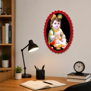 Lord Shree Krishna Wall Decorative Showpiece 6 X 8 Inch | 4 MM MDF Wooden Glossy Sublimation Print | Back Hook Wall Hanging | Home Temple & Living Room Decor (F57535) Lord Shree Krishna Wall Decorative Showpiece 6 X 8 Inch | 4 MM MDF Wooden Glossy Sublimation Print | Back Hook Wall Hanging | Home Temple & Living Room Decor (F57535)