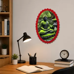 Buddha Wall Decorative Showpiece 6 X 8 Inch | 4 MM MDF Wooden Glossy Sublimation Print | Back Hook Wall Hanging | Home Temple & Living Room Decor (F57539) Buddha Wall Decorative Showpiece 6 X 8 Inch | 4 MM MDF Wooden Glossy Sublimation Print | Back Hook Wall Hanging | Home Temple & Living Room Decor (F57539)