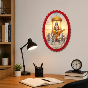 Lord Surya Wall Decorative Showpiece 6 X 8 Inch | 4 MM MDF Wooden Glossy Sublimation Print | Back Hook Wall Hanging | Home Temple & Living Room Decor (F57540) Lord Surya Wall Decorative Showpiece 6 X 8 Inch | 4 MM MDF Wooden Glossy Sublimation Print | Back Hook Wall Hanging | Home Temple & Living Room Decor (F57540)