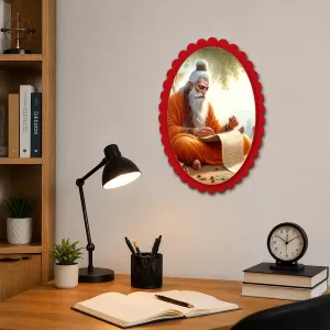 Valmiki Wall Decorative Showpiece 6 X 8 Inch | 4 MM MDF Wooden Glossy Sublimation Print | Back Hook Wall Hanging | Home Temple & Living Room Decor (F57547) Valmiki Wall Decorative Showpiece 6 X 8 Inch | 4 MM MDF Wooden Glossy Sublimation Print | Back Hook Wall Hanging | Home Temple & Living Room Decor (F57547)