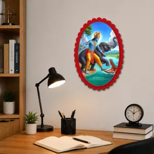 Shree Krishna Wall Decorative Showpiece 6 X 8 Inch | 4 MM MDF Wooden Glossy Sublimation Print | Back Hook Wall Hanging | Home Temple & Living Room Decor (F57562) Shree Krishna Wall Decorative Showpiece 6 X 8 Inch | 4 MM MDF Wooden Glossy Sublimation Print | Back Hook Wall Hanging | Home Temple & Living Room Decor (F57562)