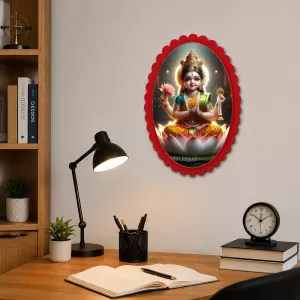 Lakshmi Wall Decorative Showpiece 6 X 8 Inch | 4 MM MDF Wooden Glossy Sublimation Print | Back Hook Wall Hanging | Home Temple & Living Room Decor (F57584) Lakshmi Wall Decorative Showpiece 6 X 8 Inch | 4 MM MDF Wooden Glossy Sublimation Print | Back Hook Wall Hanging | Home Temple & Living Room Decor (F57584)