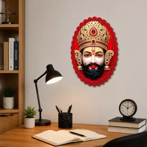 Khatu Shyam Wall Decorative Showpiece 6 X 8 Inch | 4 MM MDF Wooden Glossy Sublimation Print | Back Hook Wall Hanging | Home Temple & Living Room Decor (F57596) Khatu Shyam Wall Decorative Showpiece 6 X 8 Inch | 4 MM MDF Wooden Glossy Sublimation Print | Back Hook Wall Hanging | Home Temple & Living Room Decor (F57596)