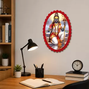 Shiva Wall Decorative Showpiece 6 X 8 Inch | 4 MM MDF Wooden Glossy Sublimation Print | Back Hook Wall Hanging | Home Temple & Living Room Decor (F57601)