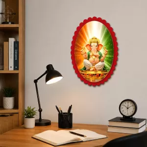 Lord Ganesha Wall Decorative Showpiece 6 X 8 Inch | 4 MM MDF Wooden Glossy Sublimation Print | Back Hook Wall Hanging | Home Temple & Living Room Decor (F57603) Lord Ganesha Wall Decorative Showpiece 6 X 8 Inch | 4 MM MDF Wooden Glossy Sublimation Print | Back Hook Wall Hanging | Home Temple & Living Room Decor (F57603)